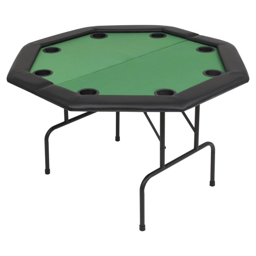 Tavolo Da Poker Piegabile In 2 Per 8 Giocatori Ottagonale Verde - Foto 2