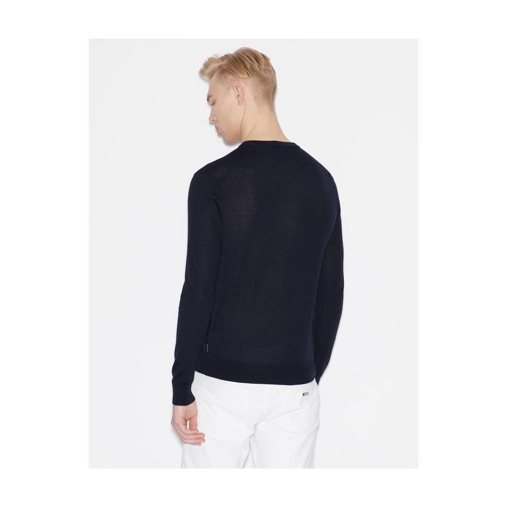 Maglia Maglione Uomo Armani Exchange 8nzm3a Zm8az 1510 Lana Original Ai New Taglia M Colore Blu - Foto 2