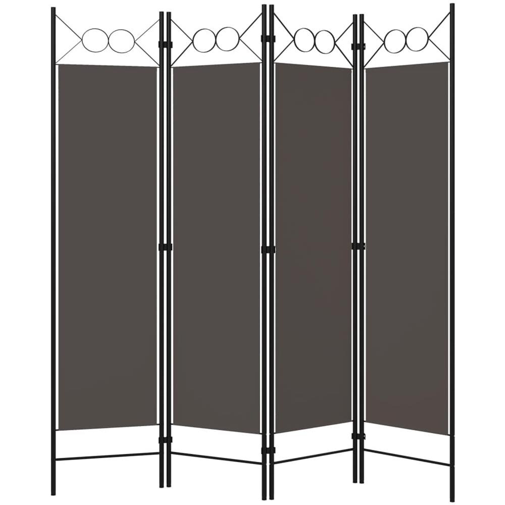 Paravento A 4 Pannelli Antracite 160x180 Cm - Foto 2