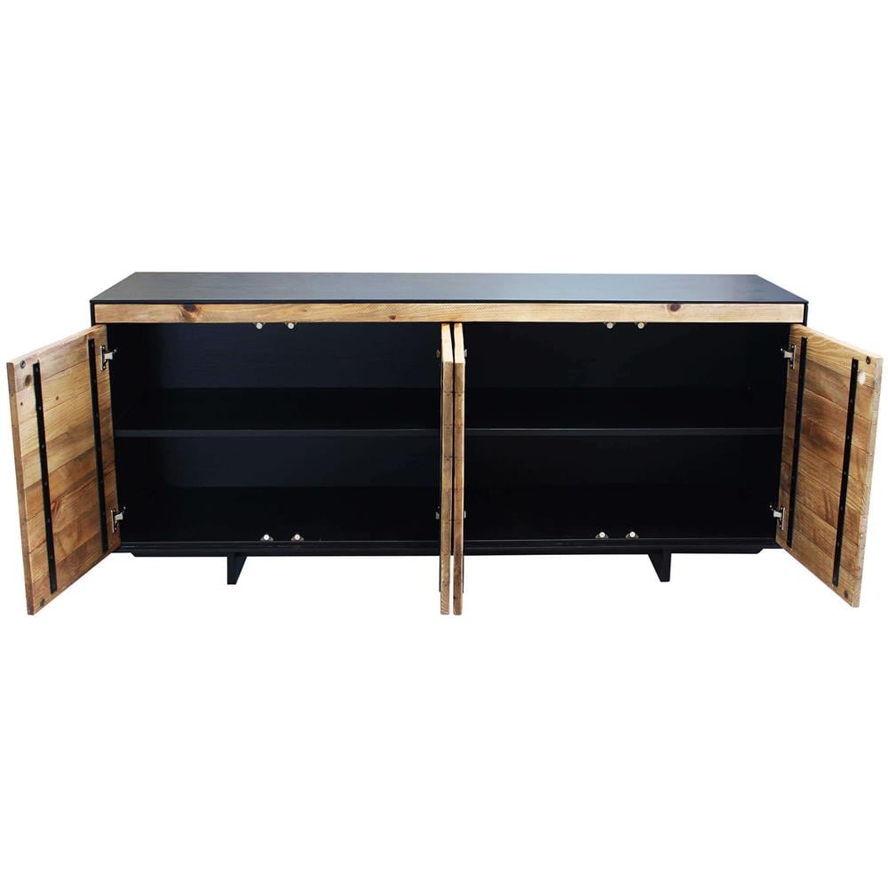 Pinus Black - Madia 4 Ante In Pino Riciclato - Foto 2