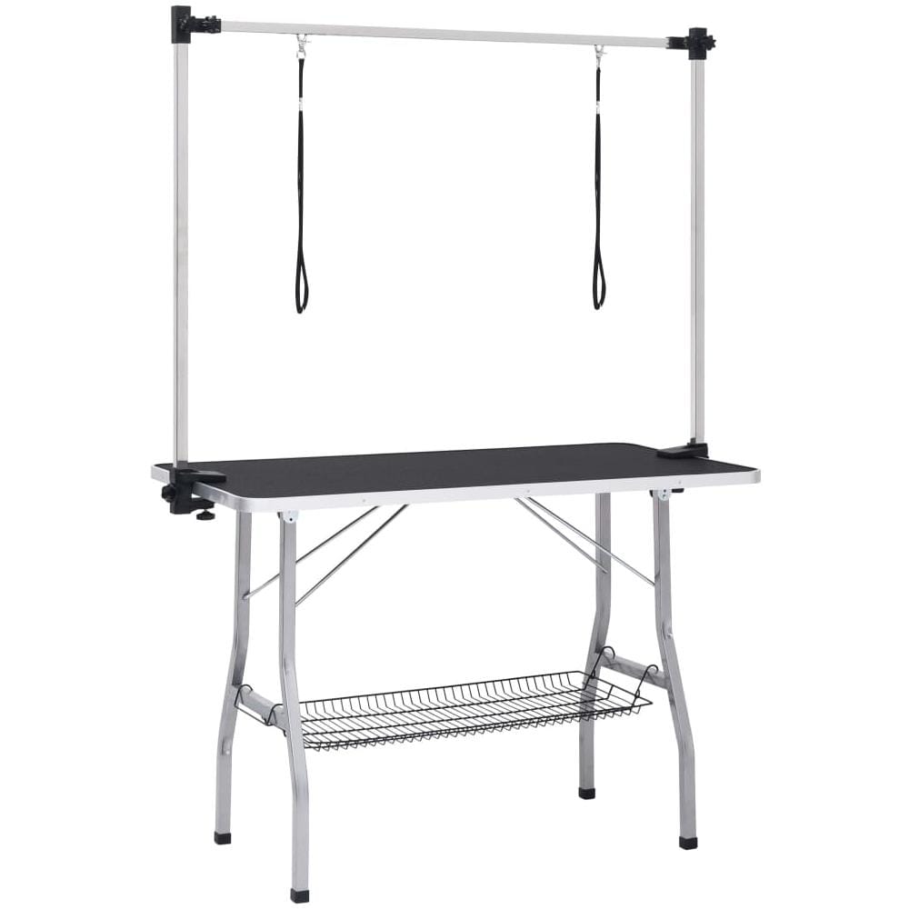 Tavolo Toelettatura per Cani Regolabile con 2 Anelli e Cesto - Foto 2