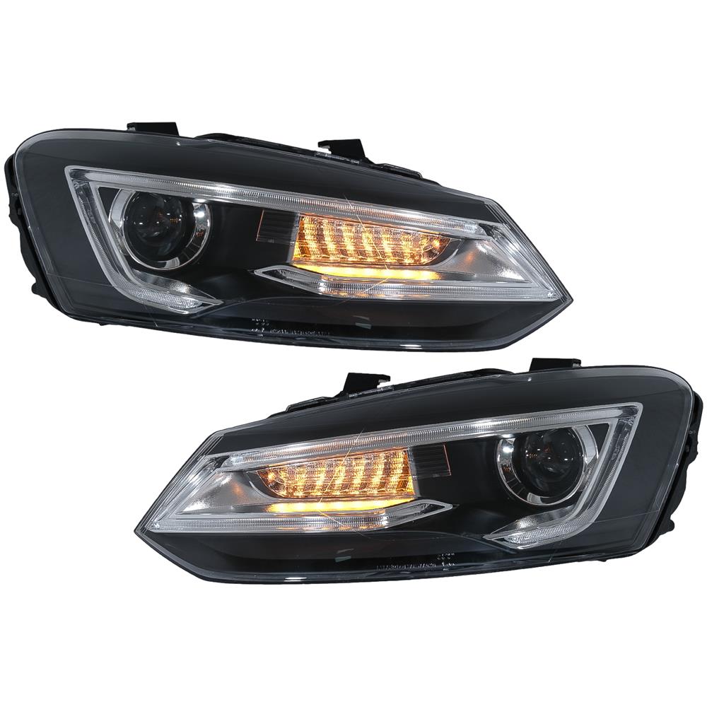 Kit 2 Fari Alogeni Rettangolari DRL 12V/24V 21W Luce Gialla Per Camion E Fuoristrada
