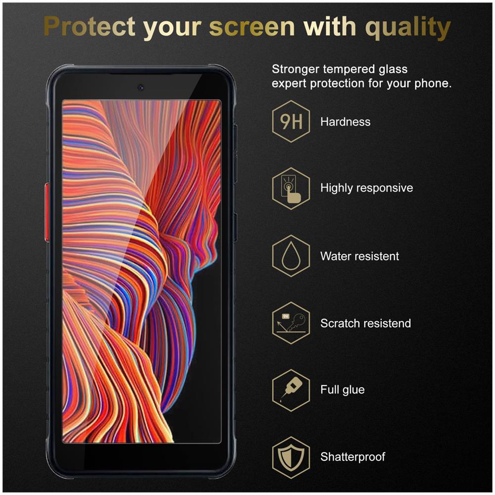 Pellicola Armatura A Schermo Intero Compatibile Con Samsung Galaxy Xcover 5 In Trasparente Con Nero - Vetro Temperato (tempered) Di Protezione Del Display In Durezza 9h Con 3d Touch - Foto 2