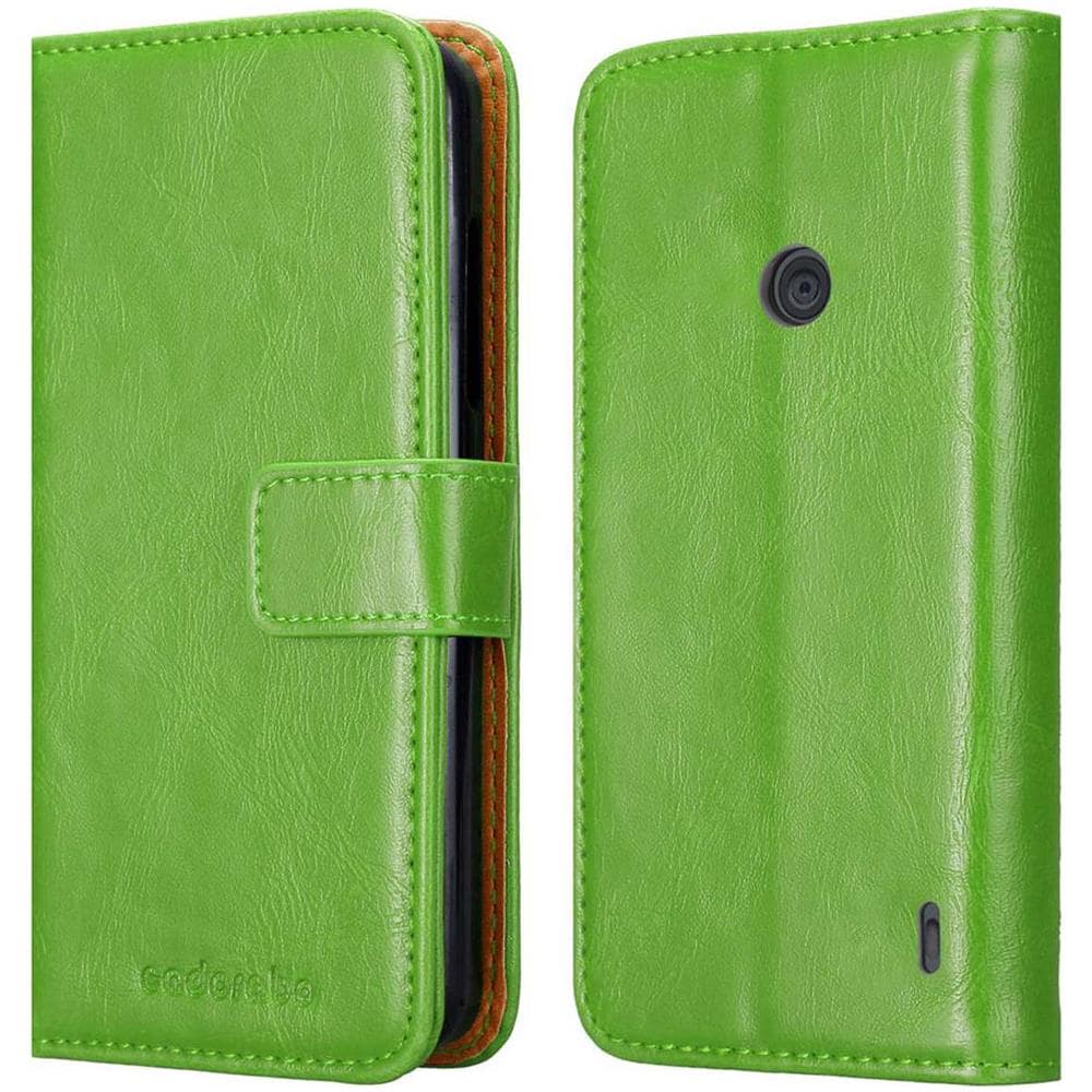 Custodia Compatibile Con Nokia Lumia 520 In Verde Erbe - Coperchio Protettiva Con Chiusura Magnetica, Funzione Stand E Tasca Per Le Carte - Foto 8