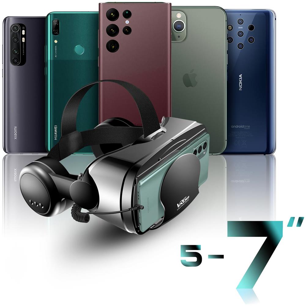 Casco Vr 3d Per Smartphone Lenti Anti-fatica Cavo Jack Audio Da 3,5 Mm - Foto 2