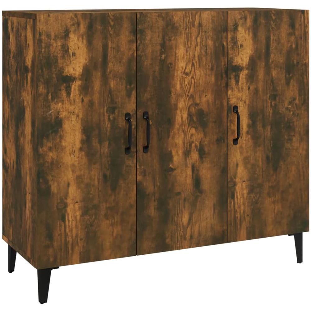Credenza Rovere Fumo 90x34x80 Cm In Legno Multistrato - Foto 2