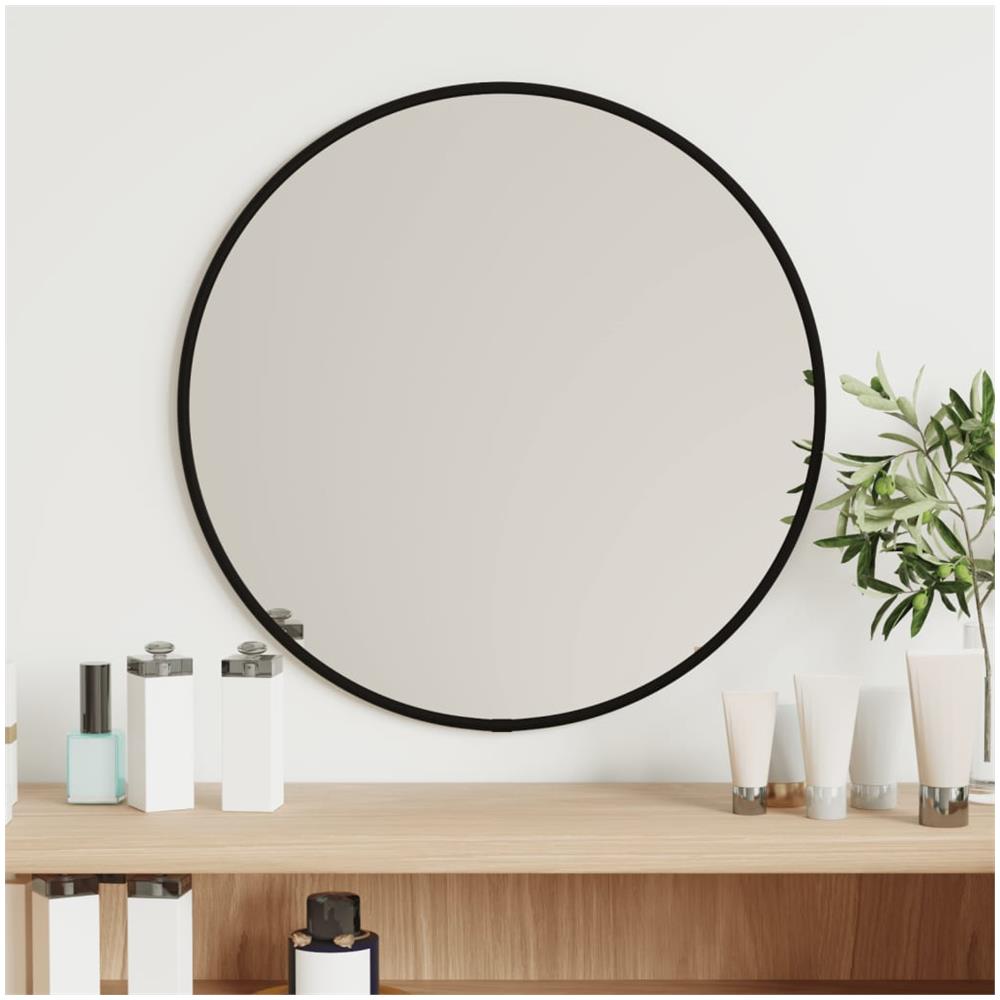 Specchio Da Parete Nero 40 Cm Rotondo - Foto 1