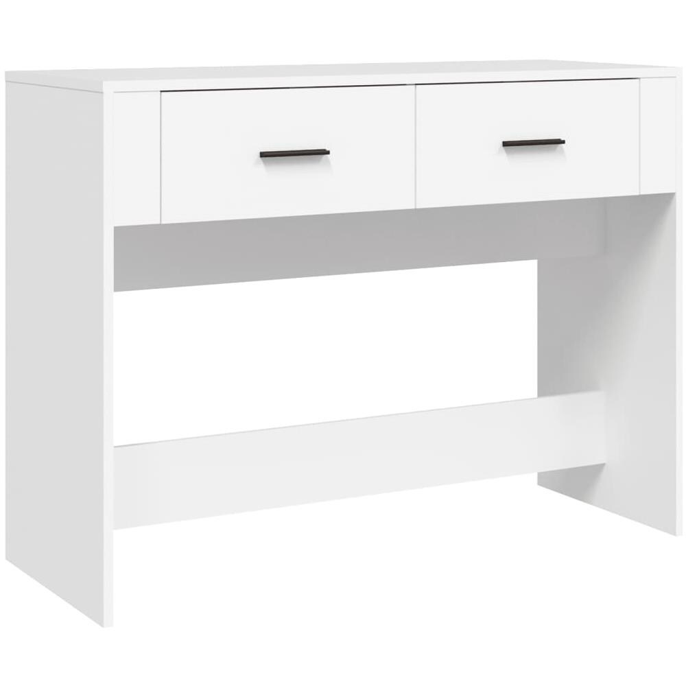 Tavolino Consolle Bianco 100x39x75 Cm In Legno Multistrato - Foto 2
