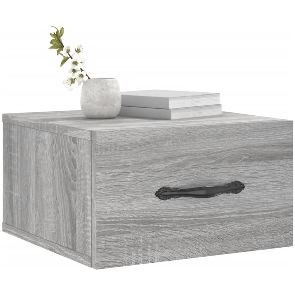 Comodini A Muro 2 Pz Grigio Sonoma 35x35x20 Cm - Foto 3