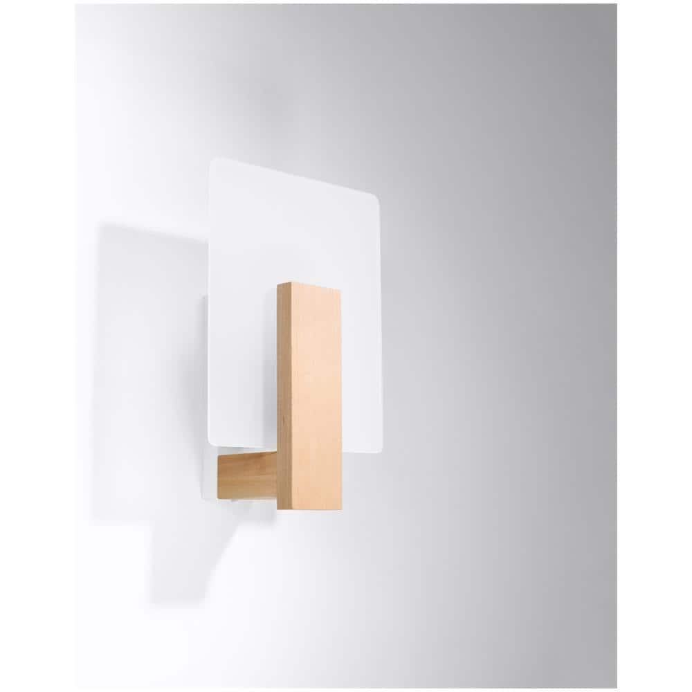 Sollux Lighting Lampada Da Parete Lappo In Legno Naturale Sl.1094 - Scandinavo Lampade Da Parete Legno Naturale 30.5x16x12 Cm - Foto 2