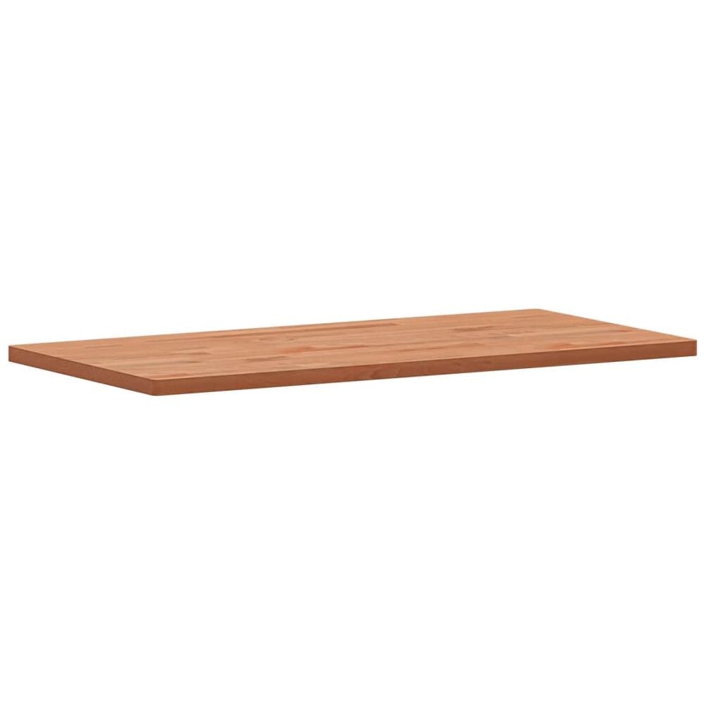 Piano Tavolo 100x50x2,5cm Rettangolare Legno Massello Di Faggio - Foto 3