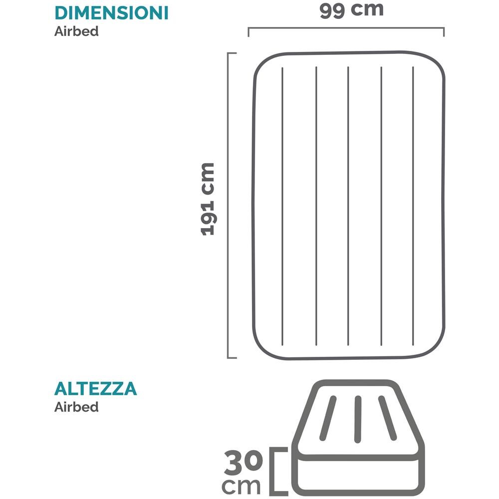 64112 - Materasso Gonfiabile Prestige Mid-Rise Singolo, con Pompa USB incorporata, 99x191x30 cm - Foto 6