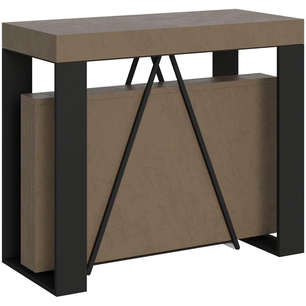 Consolle allungabile 90x40/196 cm Zamat Small tortora telaio antracite - Foto 1