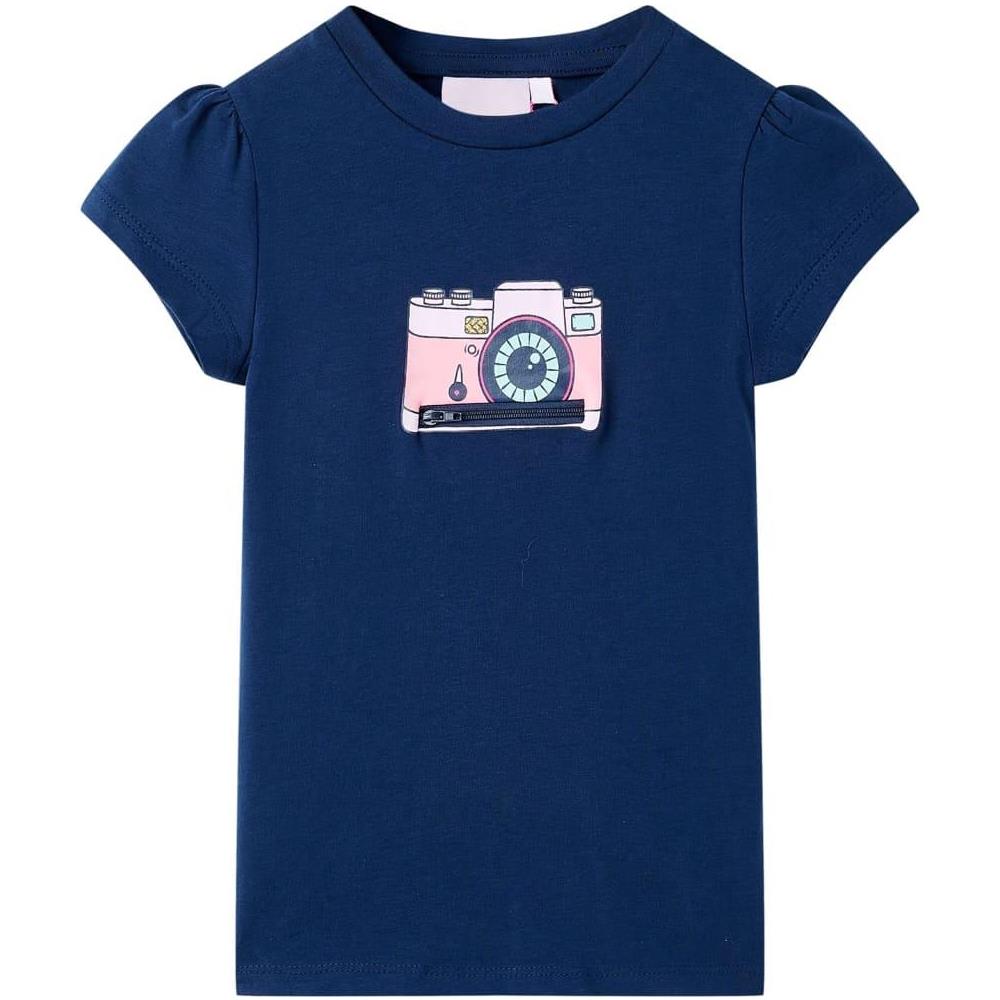 Maglietta da Bambina Blu Marino 128 - Foto 1