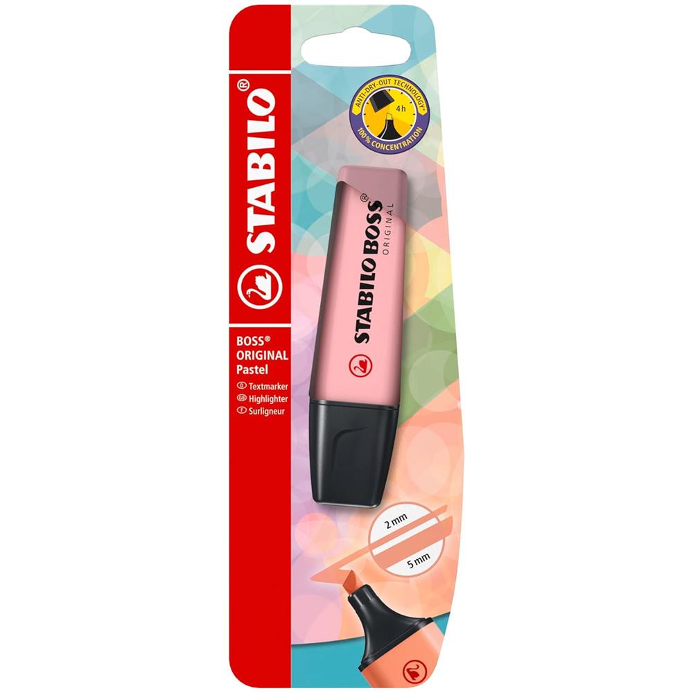 BOSS ORIGINAL Pastel - Evidenziatore - Pack da 1 - Rosa Antico - Foto 1