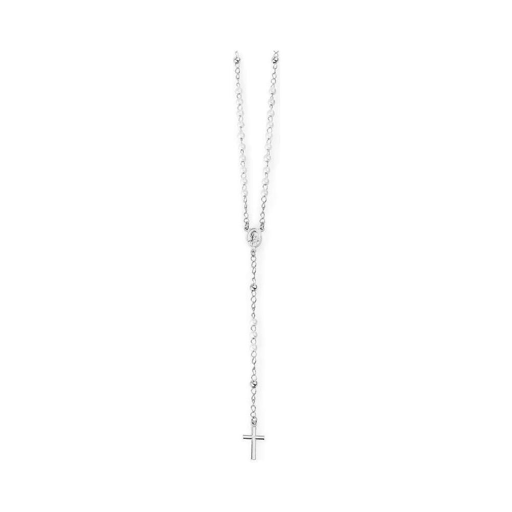 Collana In Argento 925 - Collezione Rosari - Colore Rodio - Misura Unica Rosario Classico Perle - Foto 2