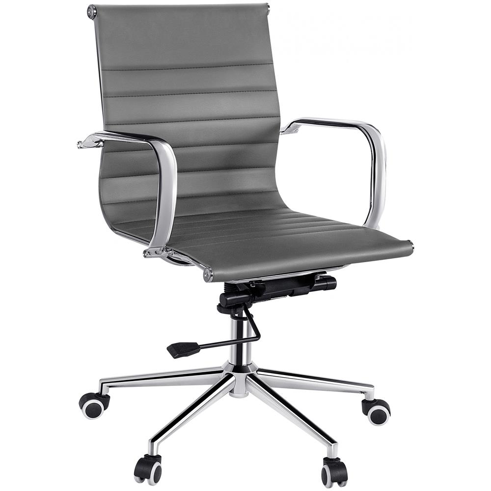 Poltrona Direzione Colore Grigio In Similpelle - Foto 1