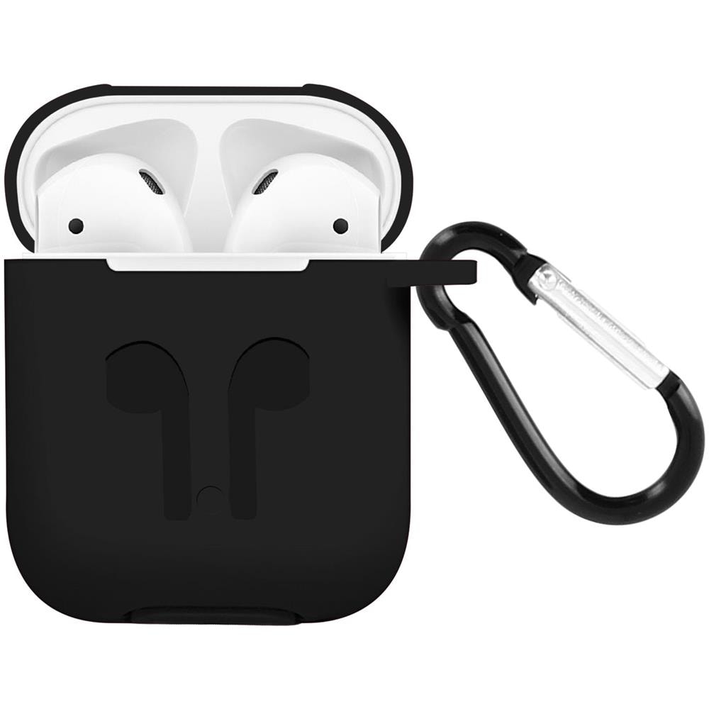 Cover Airpods 1 / 2 Morbida Antigraffio Anti-impronte Con Moschettone Nero - Foto 5