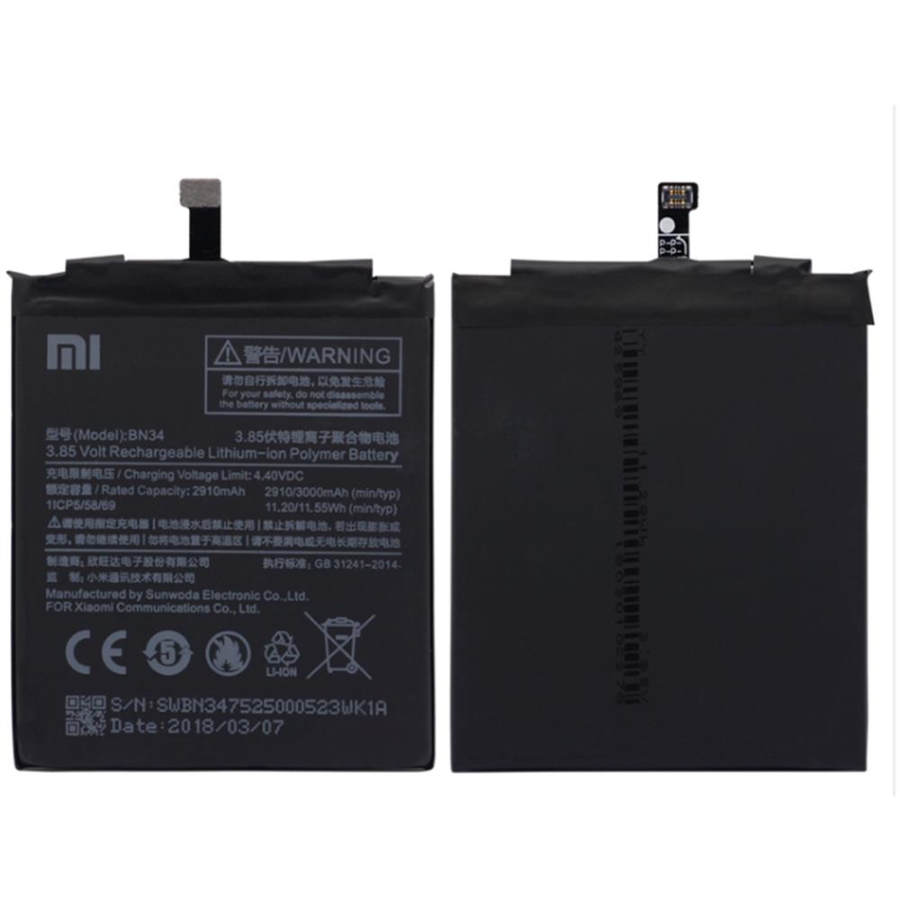 Batteria Pila Ricambio Originale Xiaomi Bn34 3000 Mah Per Redmi 5a M5a - Foto 3