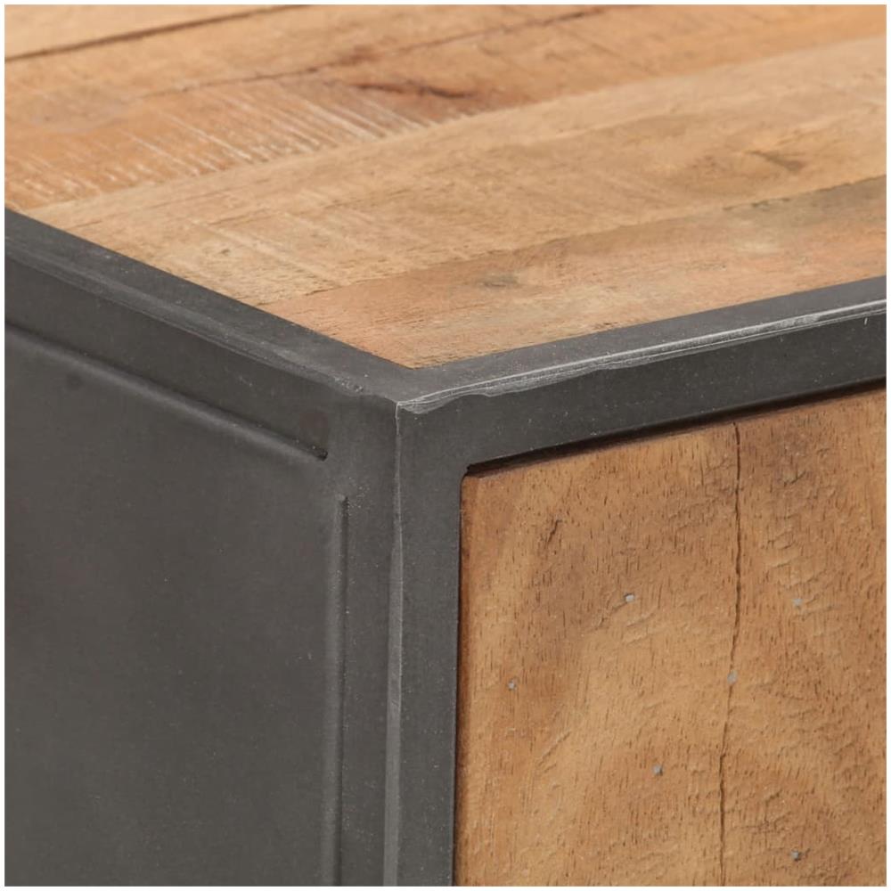 Tavolo Consolle 90x30x75 cm in Legno Massello di Recupero - Foto 2