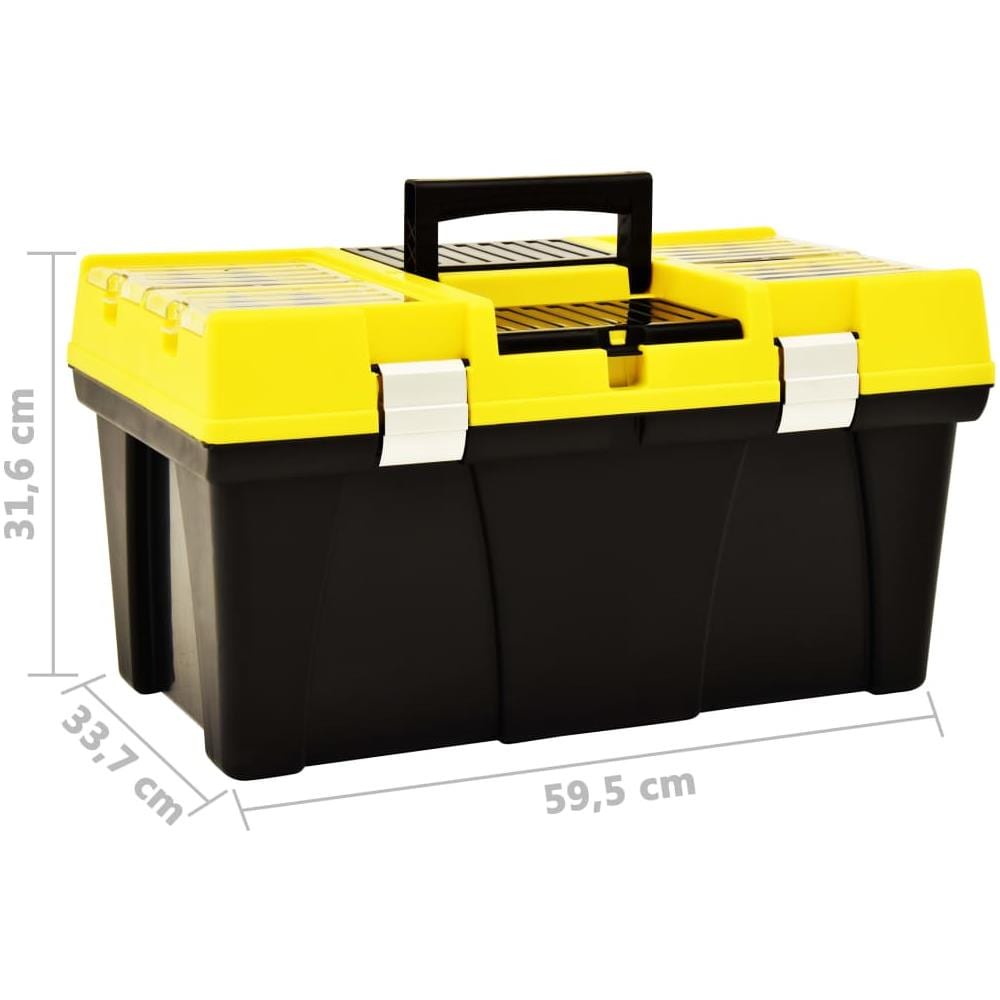 Cassetta Degli Attrezzi In Plastica 595x337x316 Mm Gialla - Foto 7