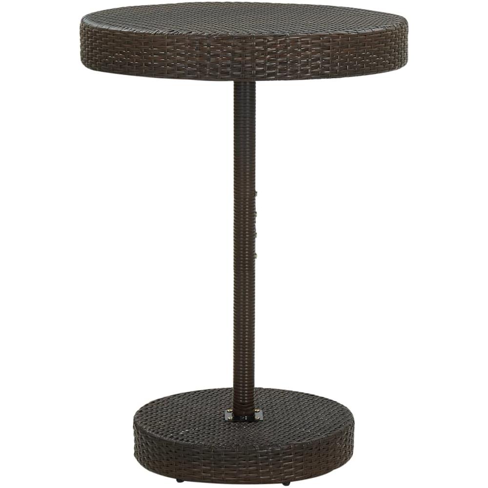 Tavolo Da Giardino Marrone 75,5x106 Cm In Polyrattan - Foto 1