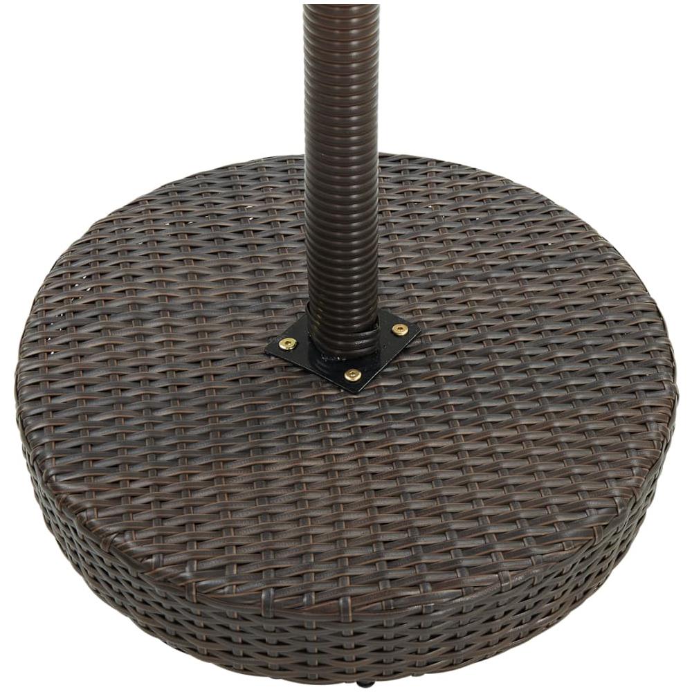 Tavolo Da Giardino Marrone 75,5x106 Cm In Polyrattan - Foto 2