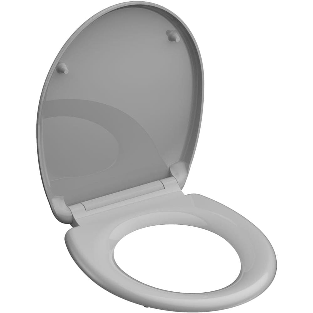 Tavola WC Duroplast Chiusura Ammortizzata Sgancio Rapido GREY - Foto 2