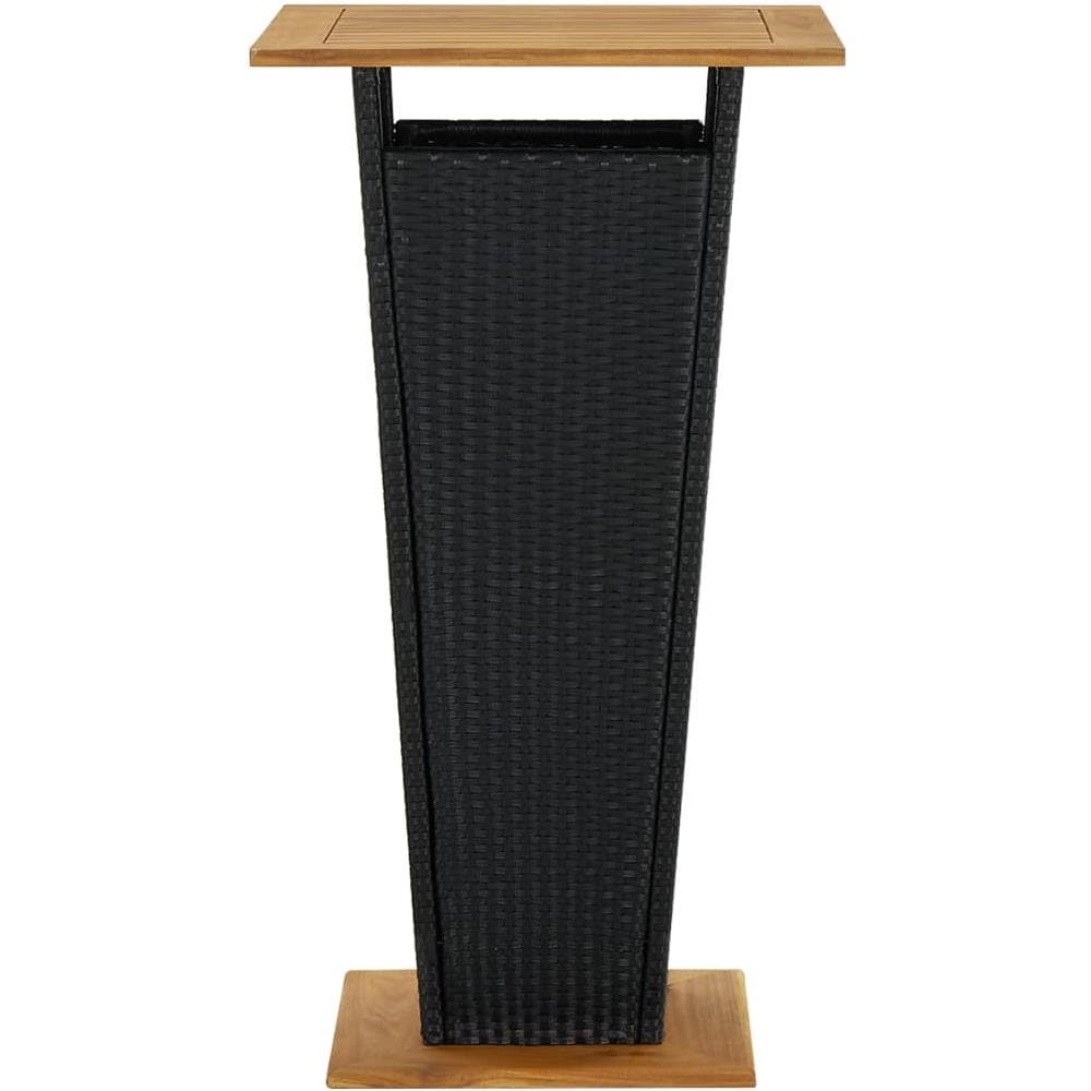 Set Bar da Giardino 3 pz con Cuscini in Polyrattan Nero - Foto 3