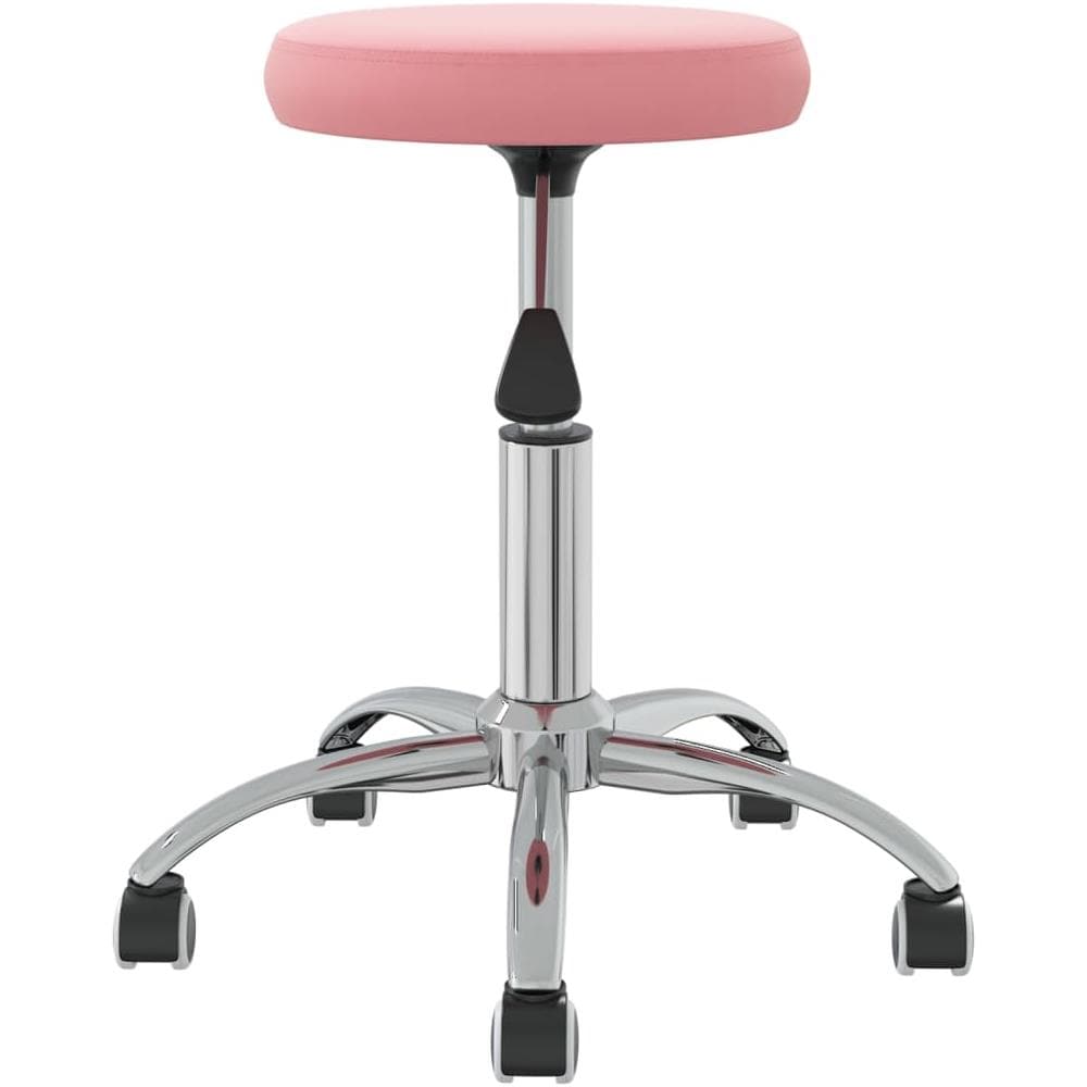 Sedia Girevole Da Ufficio Rosa In Velluto - Foto 3