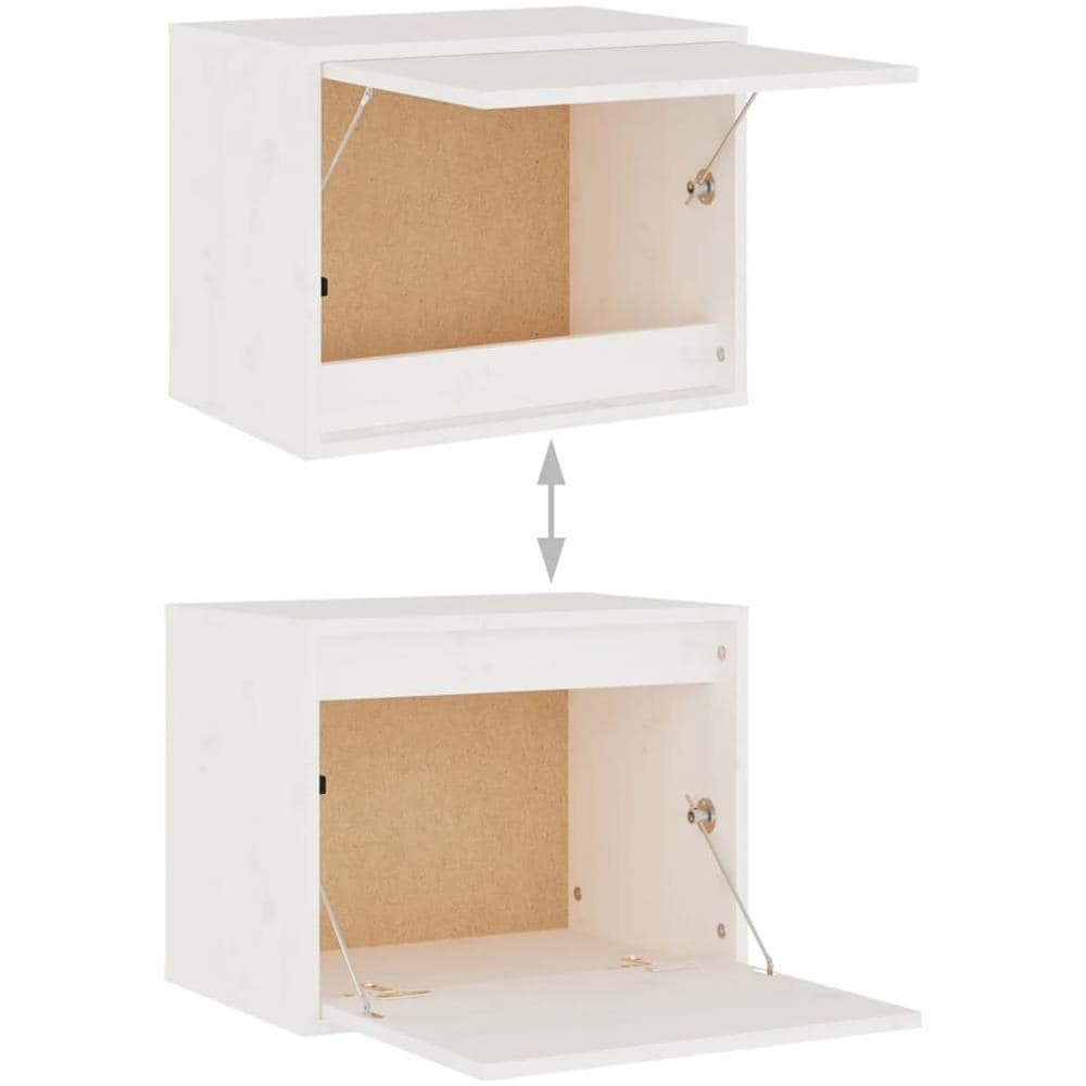 Mobili Porta Tv 4 Pz Bianchi In Legno Massello Di Pino - Foto 2