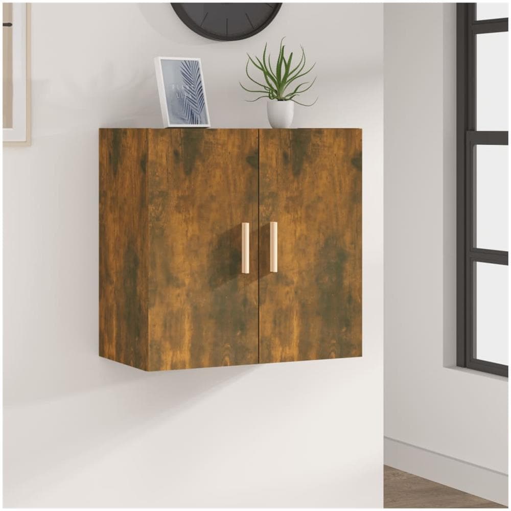 Mobile Pensile Rovere Fumo 60x30x60 Cm Legno Multistrato - Foto 1