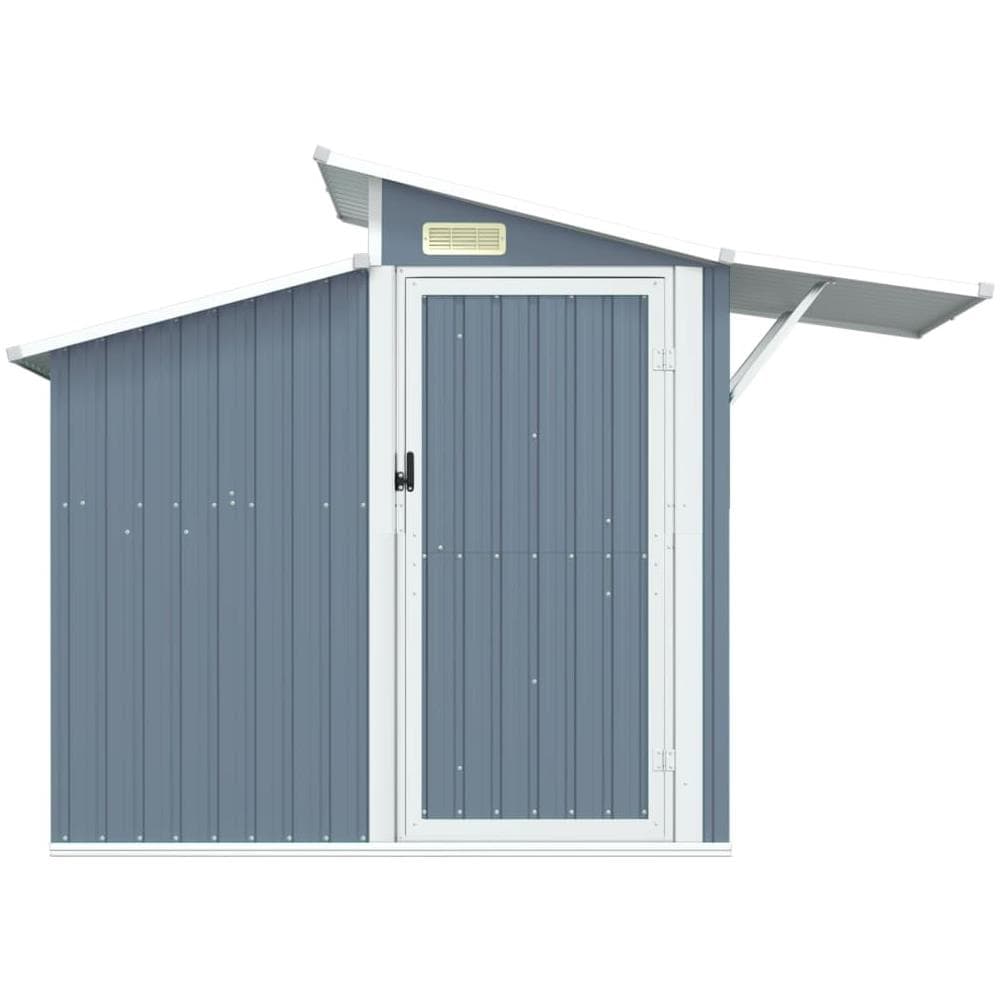 Capanno da Giardino Grigio 270x130x208,5 cm Acciaio Zincato - Foto 3