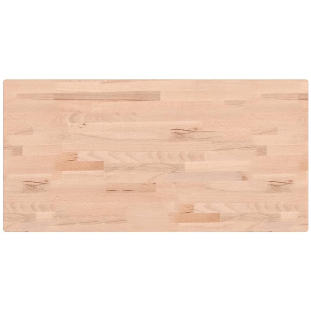 Piano Tavolo 80x40x1,5cm Rettangolare Legno Massello Faggio - Foto 2