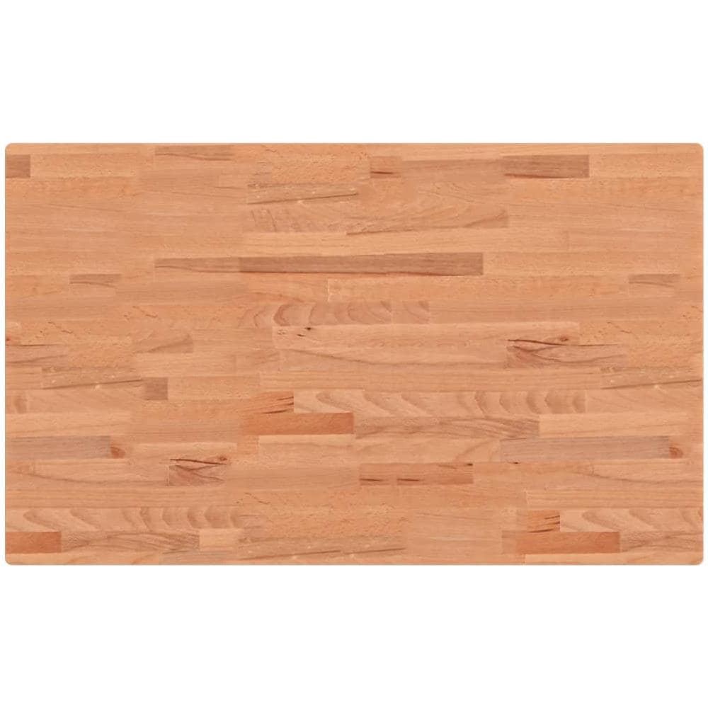 Piano Tavolo 100x60x2,5cm Rettangolare Legno Massello Di Faggio - Foto 2