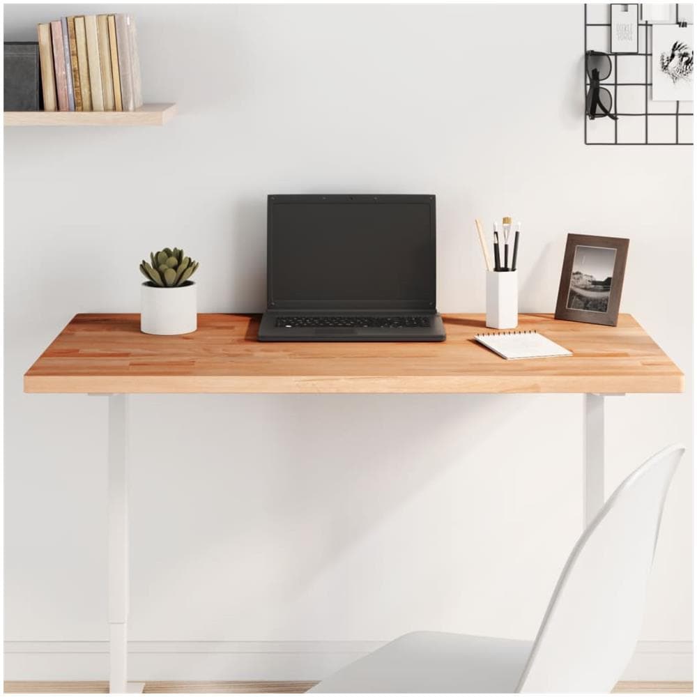 Piano Tavolo 100x60x2,5cm Rettangolare Legno Massello Di Faggio - Foto 1