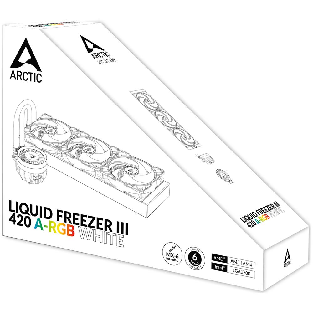 Liquid Freezer Iii 420 A-rgb Processore Raffreddatore Di Liquidi Tutto In Uno 14 Cm Bianco 1 Pz - Foto 16