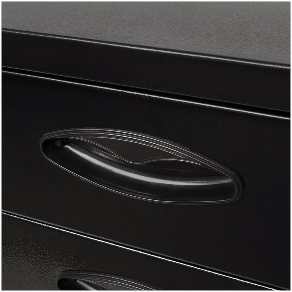 Cassettiera Porta Attrezzi di Metallo con 3 Cassetti Nera - Foto 2