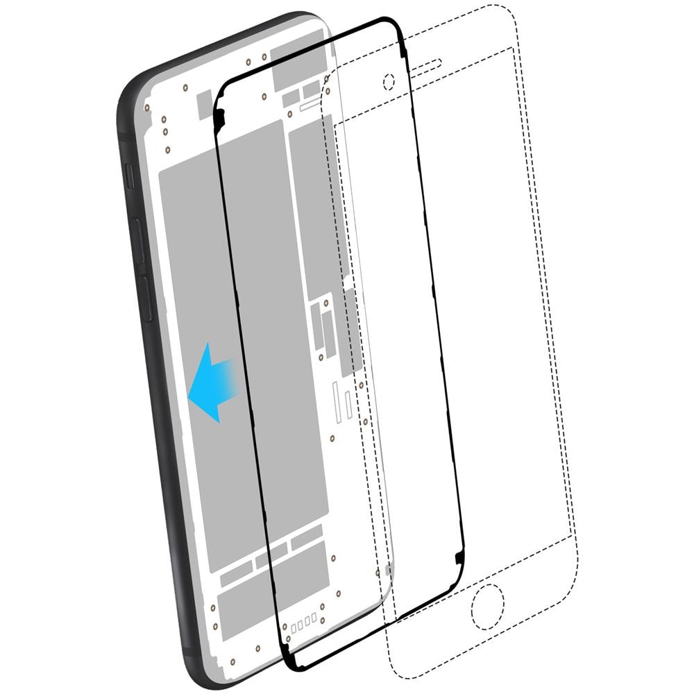 Adesivo Di Ricambio Schermo Lcd Iphone 7 Sticker Autoadesivo Blu - Foto 1