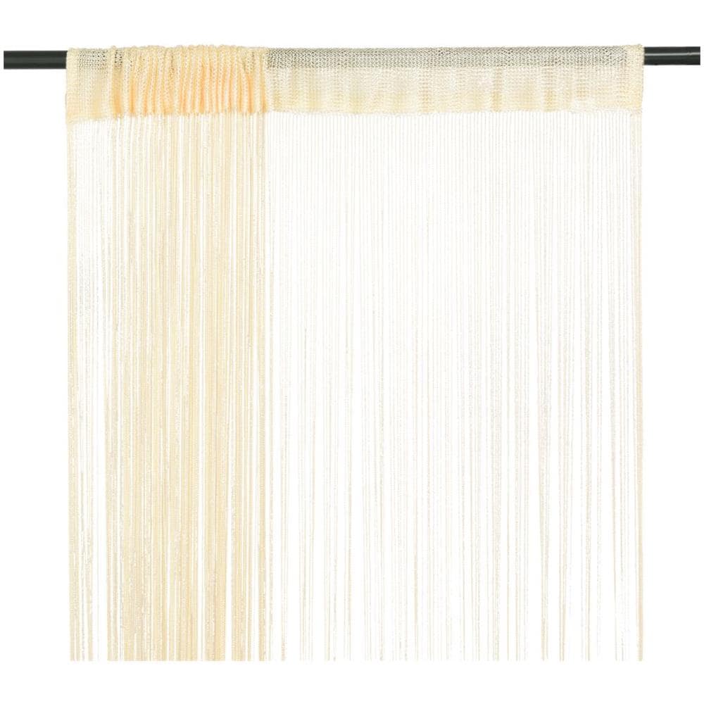 2 Pz Tende A Fili 100x250 Cm Crema - Foto 1