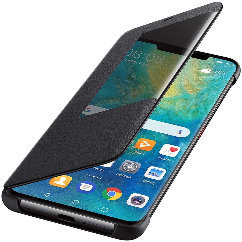 51992621 Custodia a libro in materiale morbido PU per Mate 20, Nero - Foto 1