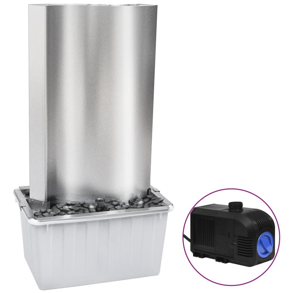 Fontana Da Giardino Argento 60,2x37x122,1 Cm In Acciaio Inox - Foto 2