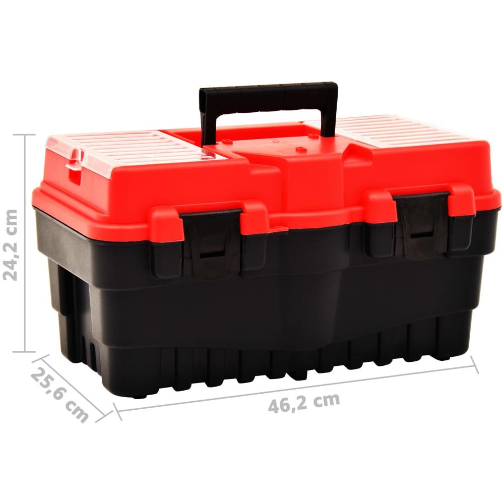 Cassetta Degli Attrezzi In Plastica 462x256x242 Mm Rossa - Foto 7
