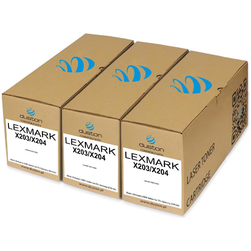 TONER COMPATIBILE - 3x X203a21g Negro Compatible Con Lexmark X203 X204 - Foto 1