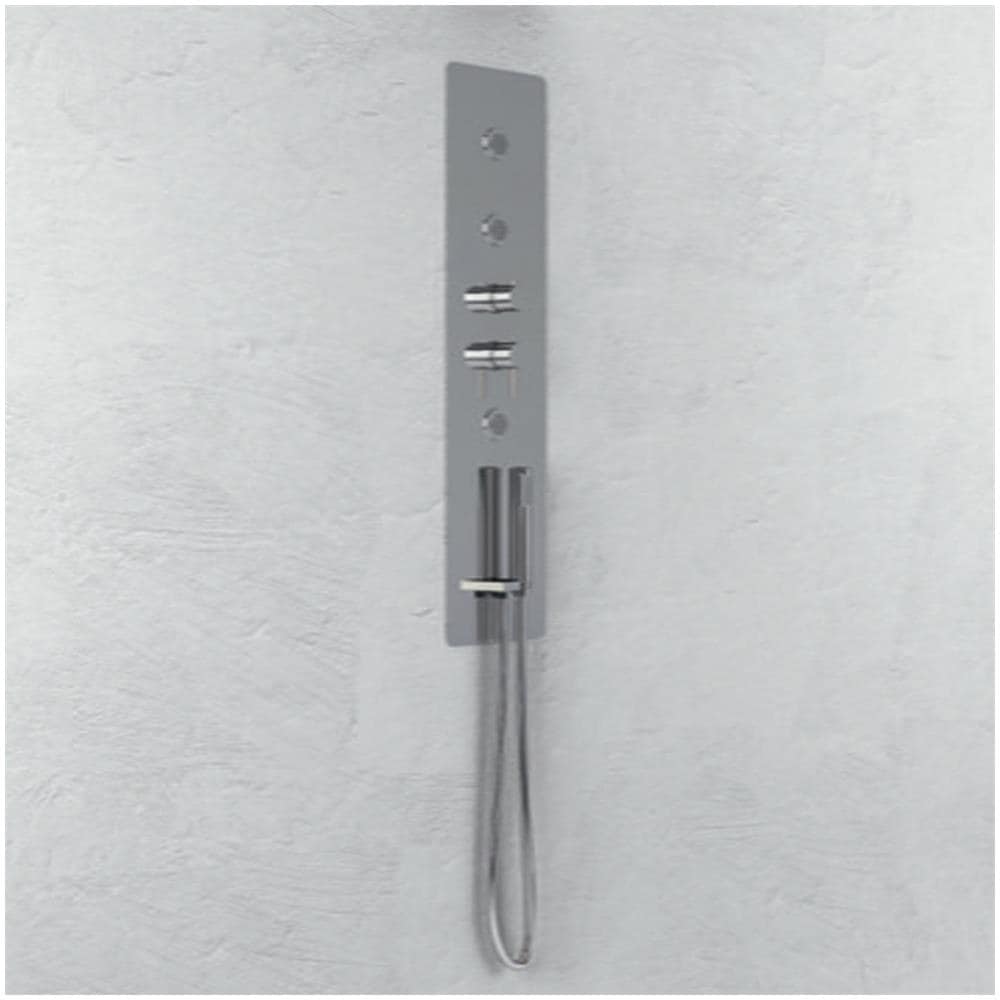 Wall Kit A Parete Da Incasso A Muro Acciaio Inox Cromato Lucido Deviatore Doccetta Doccia - Foto 1