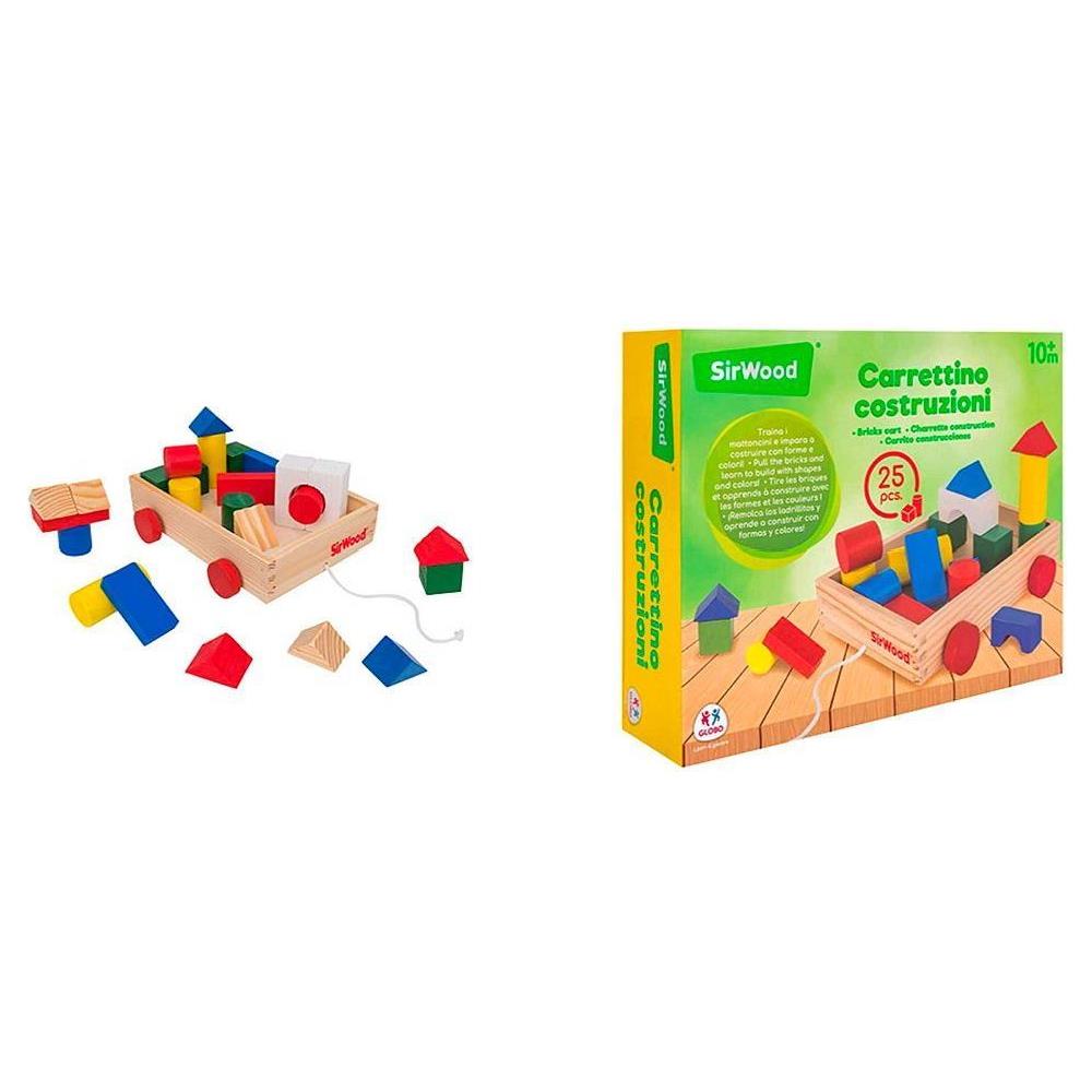 Costruzioni In Legno Con Carretto Trainabile 25X20X5Cm - Foto 2