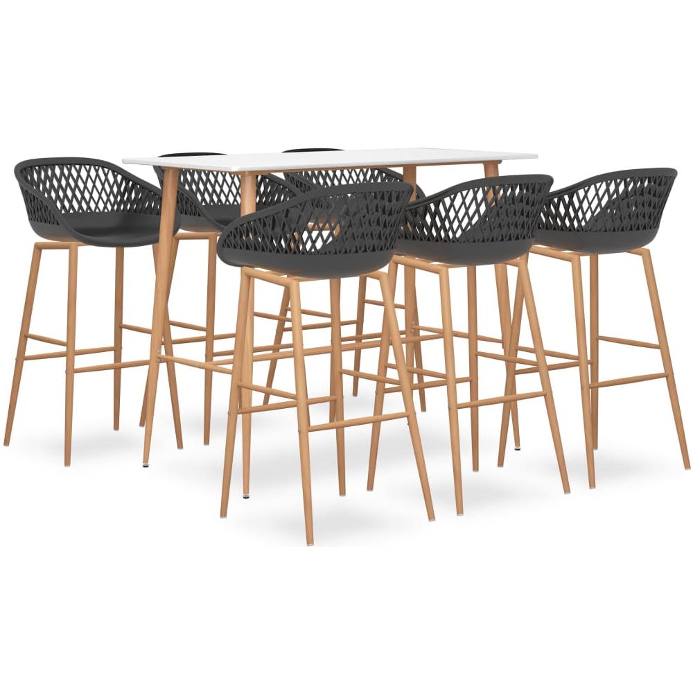 Set da Bar 7 pz Bianco e Grigio - Foto 3