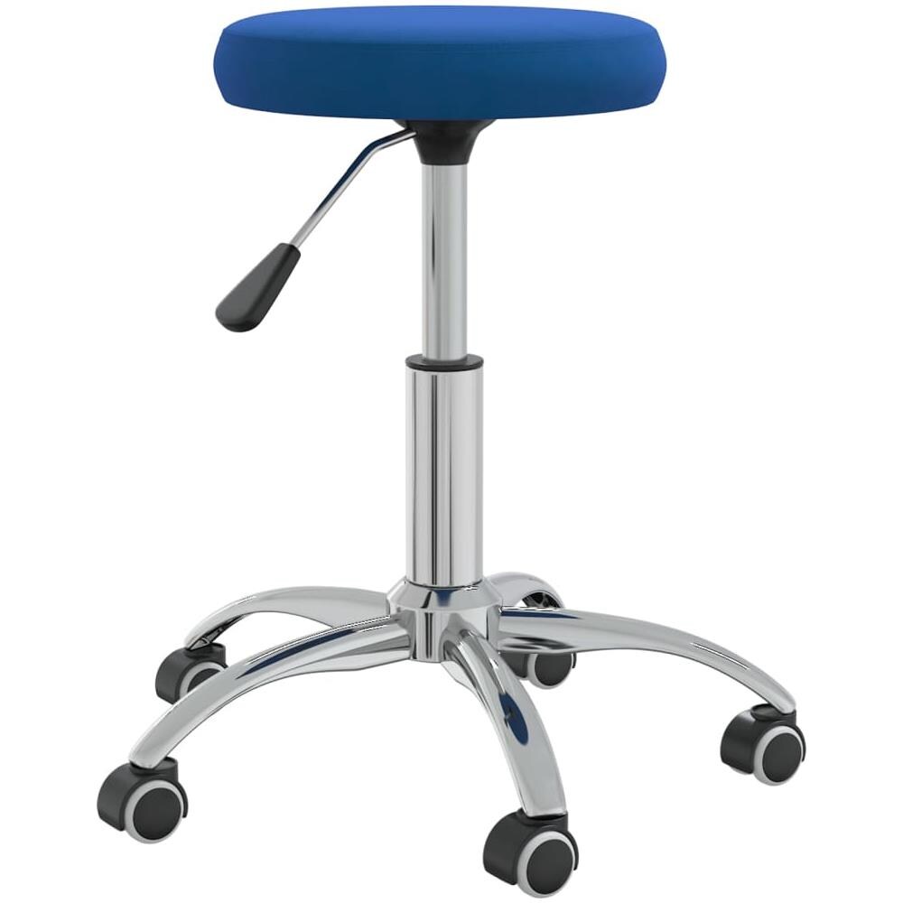 Sedia Girevole Da Ufficio Blu In Velluto - Foto 2