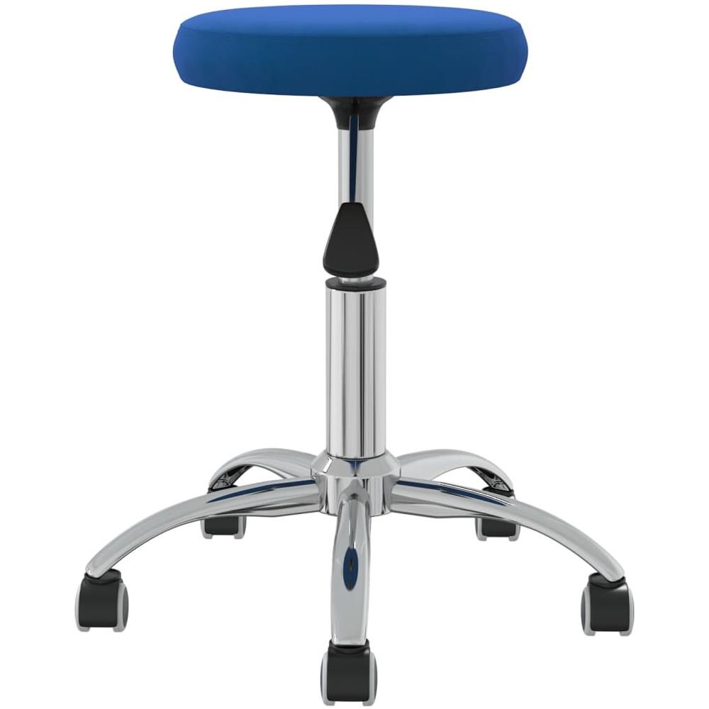 Sedia Girevole Da Ufficio Blu In Velluto - Foto 3