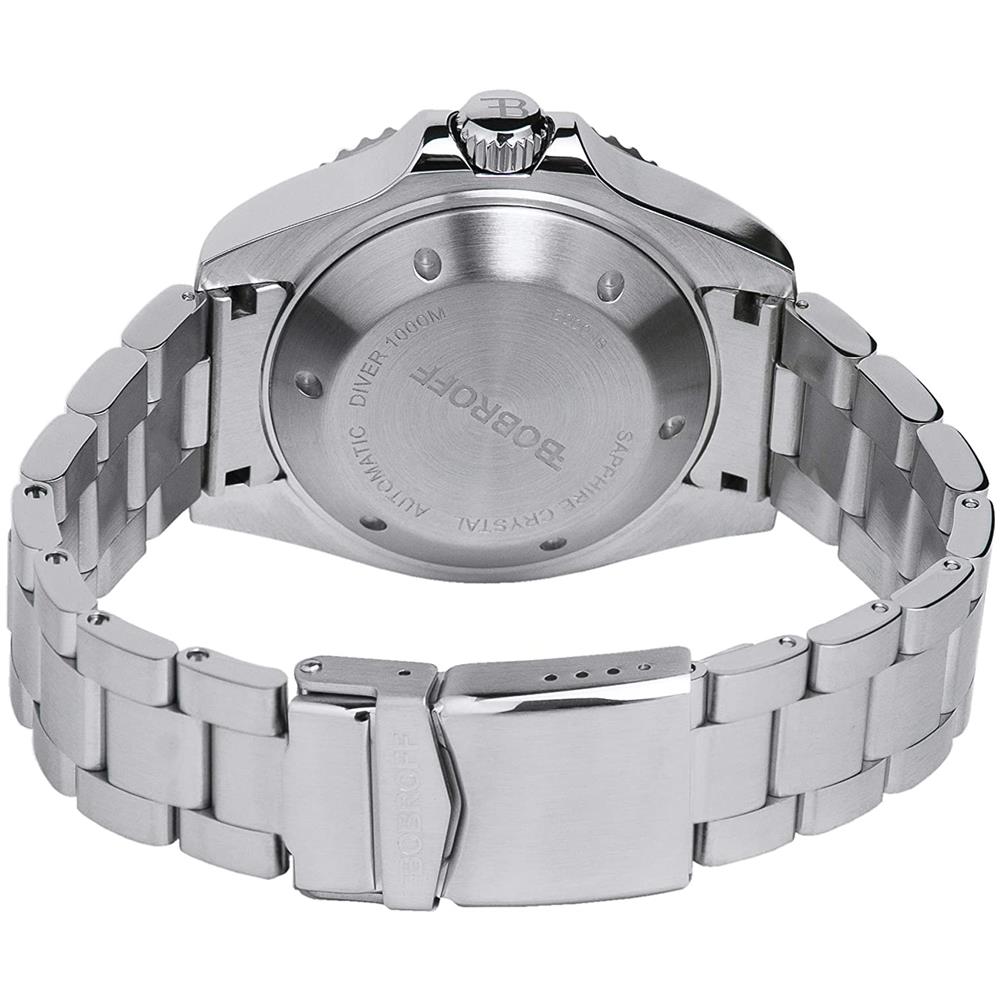 Bf002 Orologio Zaffiro Sintetico Acciaio Inossidabile Materiale Ceramico Argento - Foto 3